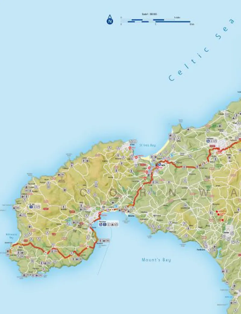 Cycle Maps UK - Cornwall And West Devon - Cycle Map 1-2